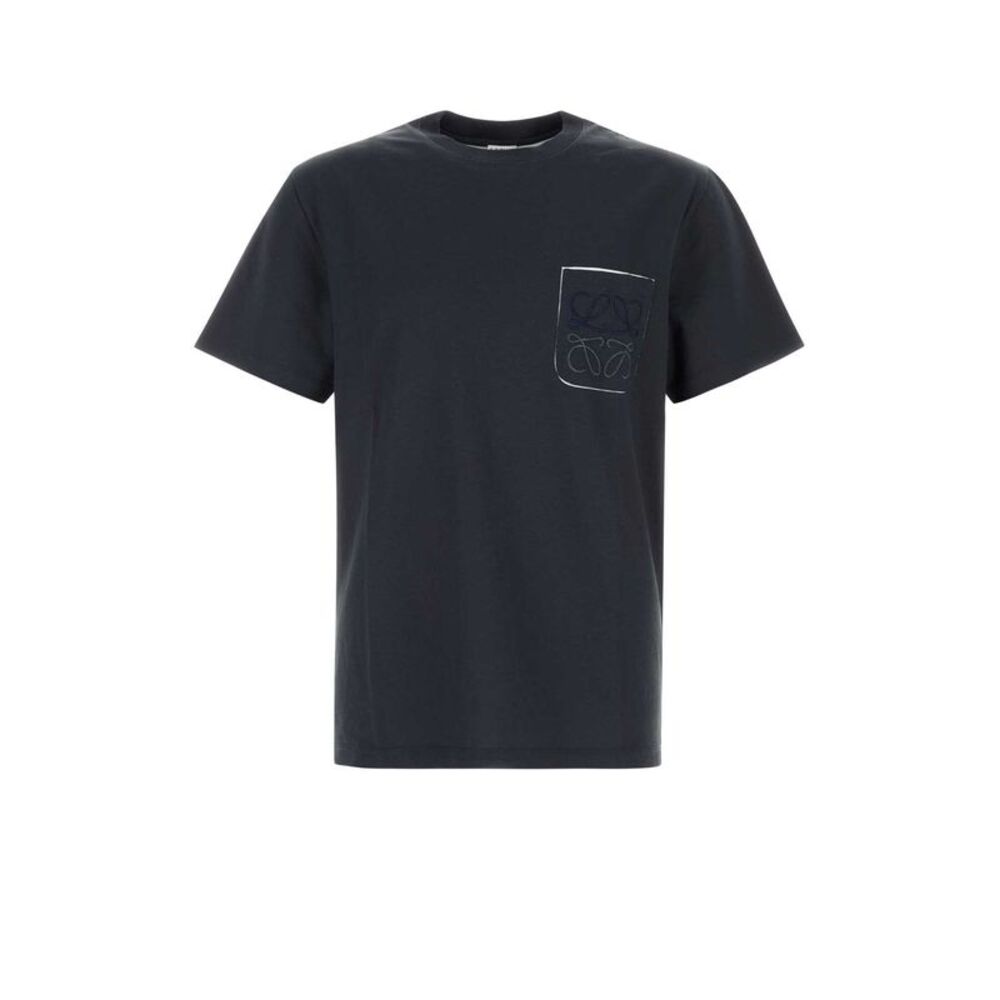Loewe Men Dark Blue Jersey T-Shirt